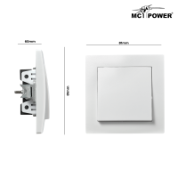 Wechselschalter McPower Flair, 250V~/10A, UP, weiß