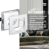 Schutzkontakt-Steckdose McPower Flair, 250V~/16A, UP, Steckanschluss, weiß