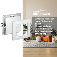Wechselschalter McPower Flair, 250V~/10A, UP, Steckanschluss, weiß