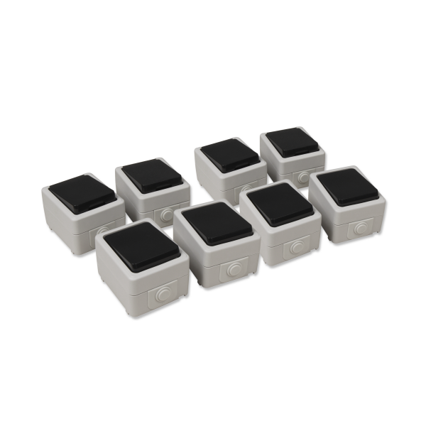 Feuchtraum Set McPower Taff Starter 8-teilig, grau, IP44