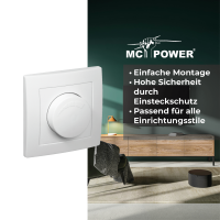 LED-Dimmer für elektronische Trafos McPower Flair 250V~/300W, UP, Memory-Funktion