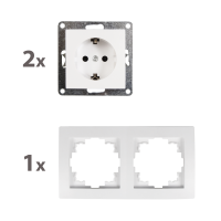 Steckdosen Set McPower Flair Beginner 2S Profi, 3-teilig, weiß, Steckanschluss