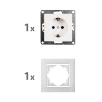 Schutzkontakt-Steckdose McPower Flair, 250V~/16A, UP,...