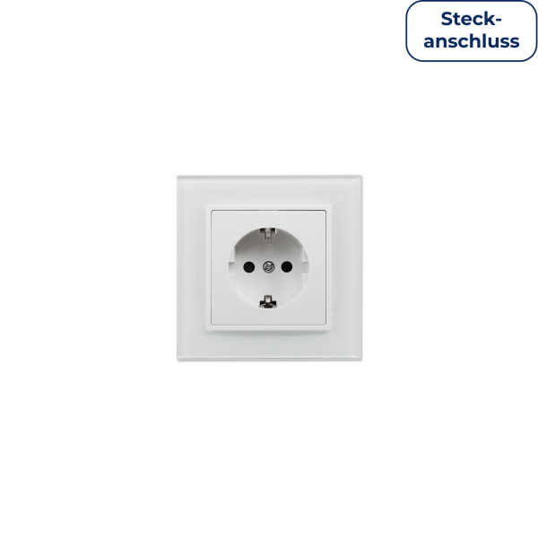 Schutzkontakt-Steckdose McPower Flair, 250V~/16A, UP, Steckanschluss, weiß