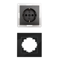 Schutzkontakt-Steckdose McPower Flair, 250V~/16A, Steckanschluss, anthrazit