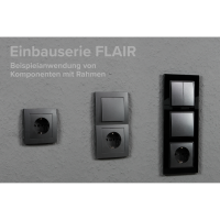 Schalter und Steckdosen Set McPower Flair Tür 2-fach-Style Profi Glasrahmen, Steckanschluss