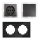 Schalter und Steckdosen Set McPower Flair Tür 2-fach-Style Profi Glasrahmen, Steckanschluss