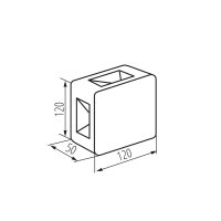 Kanlux Refazi IP54 Außen Wandleuchte vierseitige Abstrahlung in 3 Farben