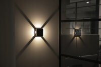 Kanlux Refazi IP54 Außen Wandleuchte vierseitige Abstrahlung in 3 Farben