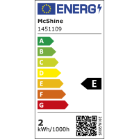 LED Filament LED McShine, Kerzenlampe, E14, 2W, 260lm, warmweiß, klar