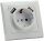DELPHI Schutzkontakt-Steckdose, weiß 250V~/ 16A, UP, 2x USB Buchse je 5V/1A