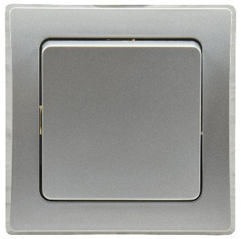 DELPHI Wechsel-Schalter 250V~/ 10A, inkl. Rahmen, UP, silber