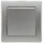 DELPHI Wechsel-Schalter 250V~/ 10A, inkl. Rahmen, UP, silber