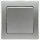 DELPHI Wechsel-Schalter 250V~/ 10A, inkl. Rahmen, UP, silber
