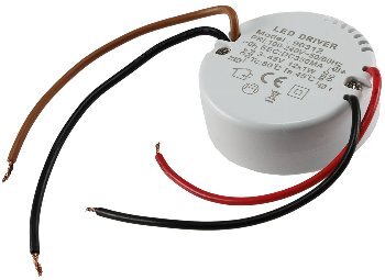 elektronischer LED-Trafo 3-45V, rund 220-240V, Ausgang konstant Strom 350mA