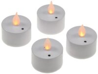 LED Teelichter, 4er Set, Luftzugsensor zum An- und Ausblasen