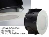 LED-Einbauleuchte "EBL-HV65w", weiß 2 Watt, 230V, 3000K, 160Lm, warmweiß