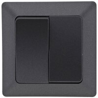 MILOS Serien-Schalter 2-fach, Anthrazit 250V~/ 10A, inkl....