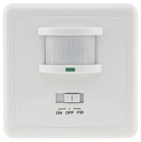 Unterputz PIR-Bewegungsmelder 160° LED geeignet, 3-Draht Technik, weiß