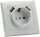 DELPHI Schutzkontakt-Steckdose, weiß 250V~/ 16A, UP, 2x USB Buchse je 5V/1A
