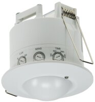 Decken-Einbau-Bewegungsmelder 360° HF LED geeignet, 8m Detektion, weiß