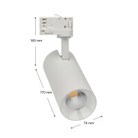 Andromeda 3-Phasen-Strahler LED in Weiß 25W 4.000 K neutralweiß