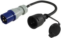 Adapterleitung für Camping und Wohnwagen Schutzkontakt-Kupplung  > CEE-Stecker