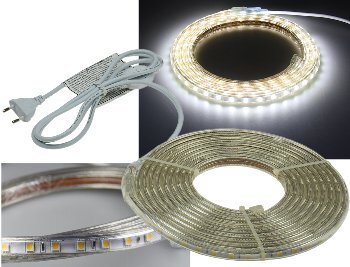 LED-Stripe "Ultra-Bright" 230V, 5,0m 630 Lumen/Meter, weiß