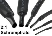 Schrumpfschlauch-Sortiment, 100-teilig in Sortimentstüte, schwarz
