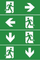 LED Fluchtwegleuchte "NL-D2" 30 LEDs Erkennungsw. 25m, Deckenmontage, IP65