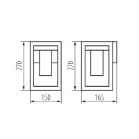 Moderne Wandleuchte VIMO, Leuchtmittel austauschbar, IP44, E27, Farbe wählbar