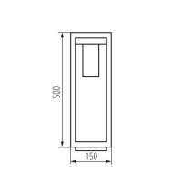 Moderne Wegeleuchte VIMO, Leuchtmittel austauschbar, IP44, E27, 50cm Höhe, Farbe wählbar