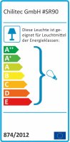 Decken-Einbaustrahler "SR90" chrom-matt schwenkbar, Ø 88mm, für 50mm Lampen