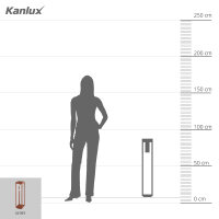 Moderne Wegeleuchte VIMO, Leuchtmittel austauschbar, IP44, E27, 80cm Höhe, Farbe wählbar