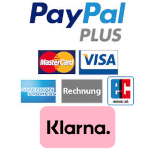Zahlungen per paypal kreditkarte, klarna oder bequem auf rechnung